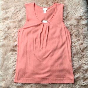 NWT Chico’s peach sleeveless sweater tank top